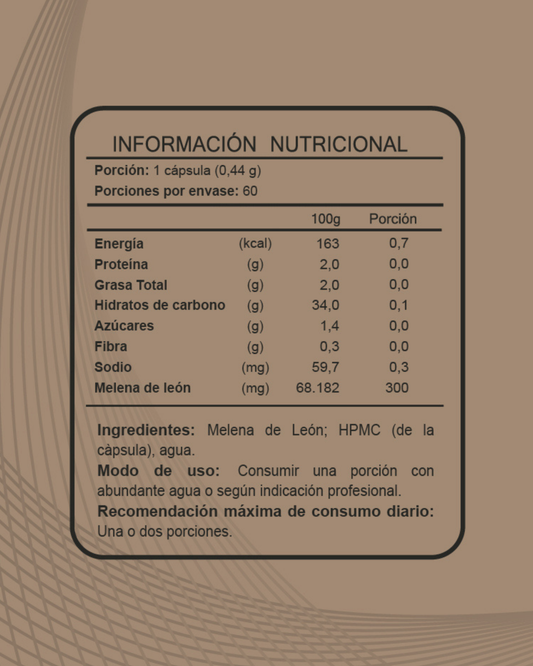Melena de León 300 mg | Memoria, foco y salud cognitiva - Longevita