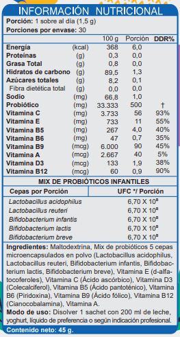 Vitaminas + Probióticos Mini – Crecimiento y Salud Digestiva Infantil