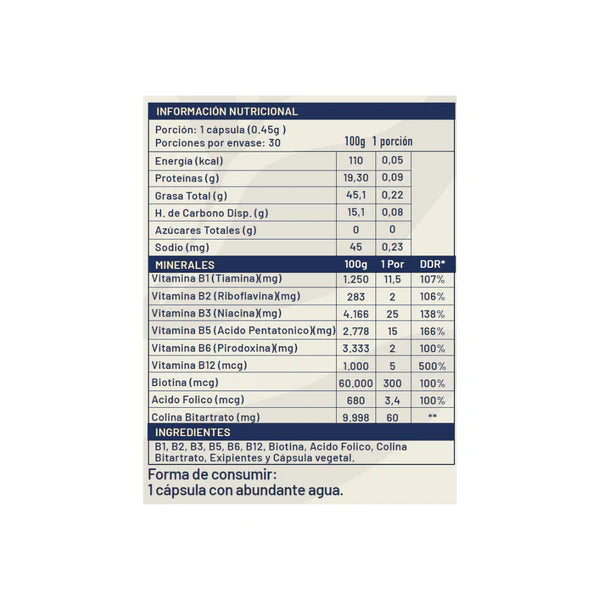Complejo B – Energía, Sistema Nervioso y Salud del Cabello - Longevita