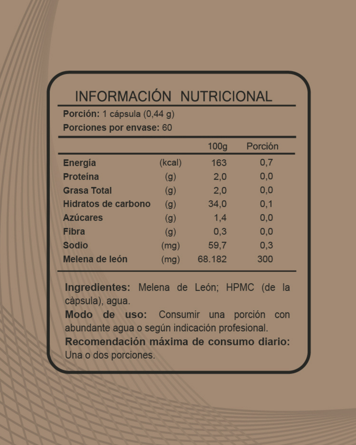 Melena de León 300 mg | Memoria, foco y salud cognitiva - Longevita