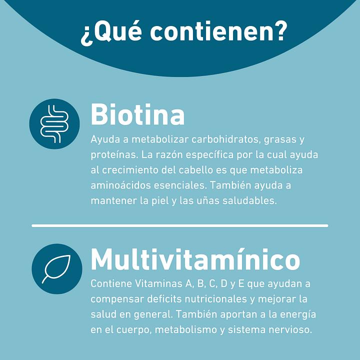 Biotina y Multivitaminico Gummies - – Suplemento Vegano para Cabello, Piel y Uñas
