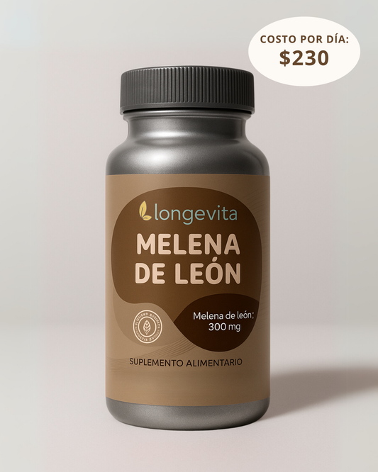 Melena de León 300 mg | Memoria, foco y salud cognitiva - Longevita