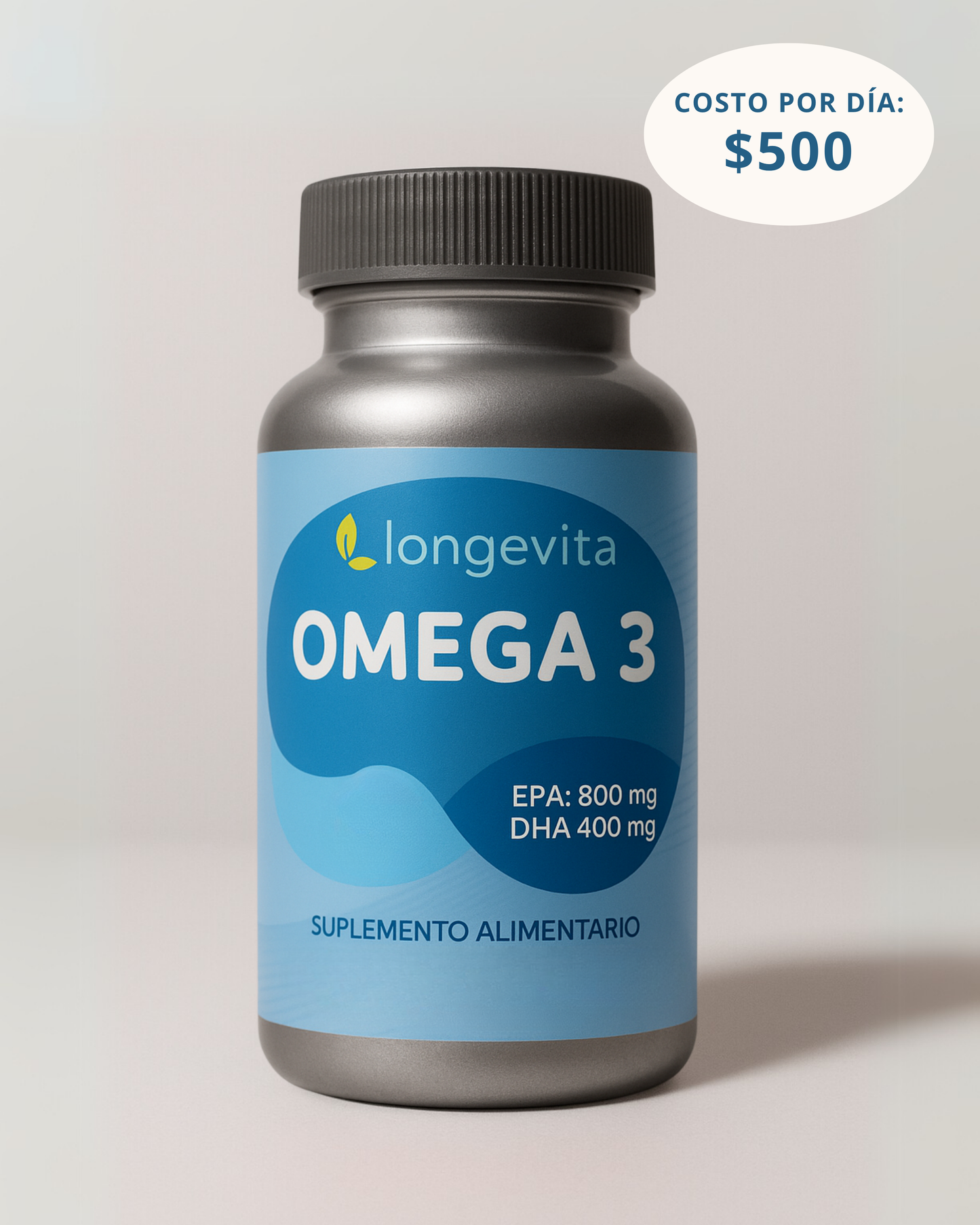 Omega 3 – 800 mg EPA + 400 mg DHA | Salud Cardiovascular y Cerebral - Longevita